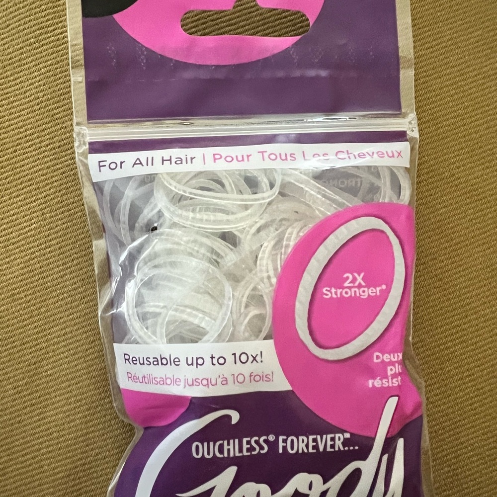 Goody Ouchless Forever Hair Elastics - White